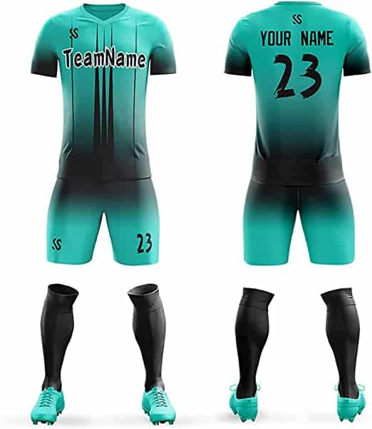 Custom Soccer Jersey Gradient with Shorts Printed Name
